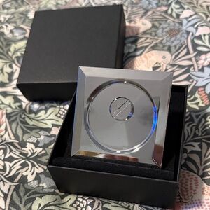 Elegant Silver Shiny Chrome Square Decorative Accent- door lock kit. Complete.